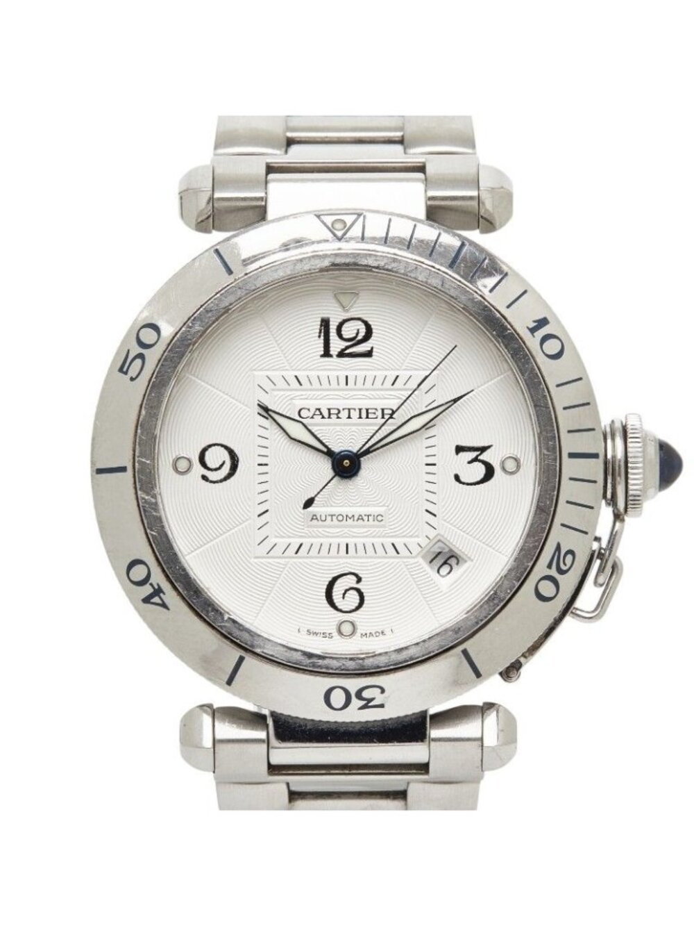 Cartier Pasha de Cartier Plonger Watch White Silver Stainless Steel